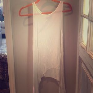 White tank long in either side